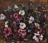 Petunii by Octav Băncilă, ulei pe pânză, sold Dec 2023