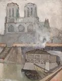 Theodor Pallady, Sena către Notre Dame, anii '20, ulei pe carton