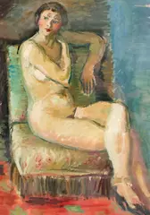 Nud by Iosif Iser, 1935, guașă vernisată pe carton, offered Dec 2023
