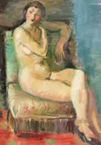 Iosif Iser, Nud, 1935, guașă vernisată pe carton