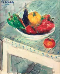 Roadele toamnei by Dimitrie Berea, 1950, ulei pe pânză, sold Dec 2023