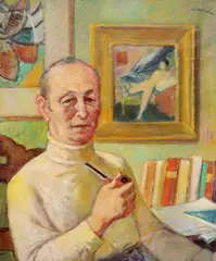 Anastase Demian, Iosif Cassian în birou, ulei pe pânză