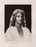 Theodor Aman, Vrăjitoarea, 1874, gravură cu acul și acvaforte
