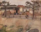 Ștefan Constantinescu, Cheiul Dâmboviței, ulei pe carton