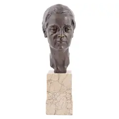 Portret by Alexandru Călinescu, bronz, sold Dec 2023