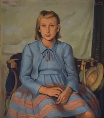 Bocho Donev, Portrait of a little girl, 1940, oil on canvas