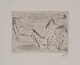 Jules Pascin, Boudoir, drypoint