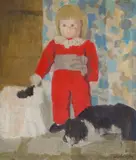 Danail Dechev, Best friends, oil on cardboard