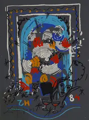 Dimitar Kirov, Good wishes for the New Year, 1983, serigraphy