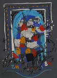 Dimitar Kirov, Good wishes for the New Year, 1983, serigraphy