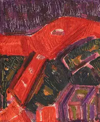 Sunset at Dragalevtsi by Genko Genkov, oil on canvas, sold Dec 2023