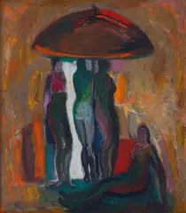 Boudoir by Encho Pironkov, oil on canvas, sold Dec 2023