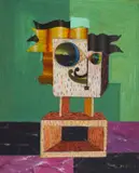 George Papazov, Selfportrait. Souvenir de Derain, cca. 1950-1955, oil on canvas