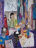 Vasilka Moneva, Picasso's atelier, oil on canvas
