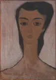 Pencho Balkanski, Black eyes, 1957, monotype