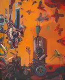 Rumen Skorchev, Procession, 1996, oil on canvas