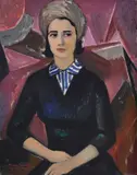 Portrait of the artist Mana Parpulova by Georgi Kovachev-Grishata & Milka Peykova, 1963, oil on canvas, offered Dec 2023