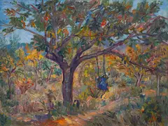 Dora Kuncheva, Summer day in Kazanlak, 1966, oil on canvas