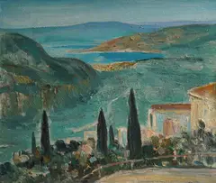 Dobri Pavlov Dobrev, Landscape from Greece, oil on canvas