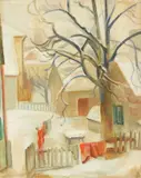 Sonja Kovačić-Tajčević, Zagreb Landscape, oil on canvas