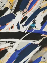 Greeting to a Flash by Edo Murtić, 1977, gouache on paper, sold Dec 2023