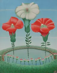 Ivan Rabuzin, Morning Glories, 1965, oil on canvas