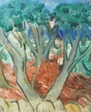 Frano Šimunović, Olive Picking, 1938, oil on canvas