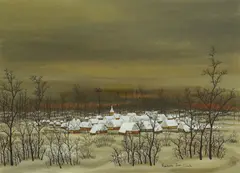 December by Ivan Lacković Croata, 1969, oil on glass, offered Dec 2023