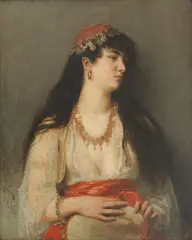 Vlaho Bukovac, Far from Home, 1886, oil on canvas