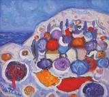 Đuro Pulitika, Landscape, oil on canvas