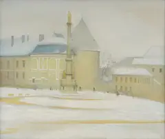 Josip Vaništa, Kaptol, 1998, oil on canvas