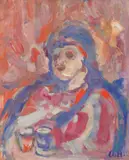 Oskar Herman, Cheers, tempera on paper