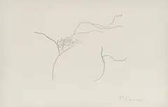 Reclining Nude by Miljenko Stančić, pencil on paper, sold Dec 2023