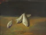 Josip Vaništa, Fish, oil on canvas