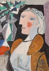 Eugenia Iftodi, Portret cubist, ulei pe carton