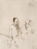 Sorin Ilfoveanu, Familie, 1988, tuș și laviu pe hârtie
