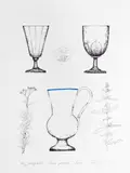 Ștefan Câlția, Două pahare, 2021, serigrafie