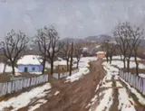 Dan Ialomiţeanu, Sfârșit de iarnă, ulei pe pânză