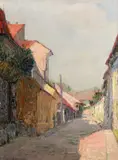 Ioan Isac, Stradă din Cluj, ulei pe pânză lipită pe carton