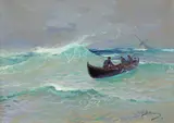 Ion Doboşariu, Furtună pe mare, ulei pe carton