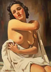 Modelul by Ion Stătescu, ulei pe carton, sold Nov 2023