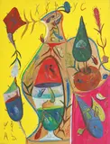 Horus by Ștefan Pelmuș, 2012, ulei pe pânză, sold Nov 2023