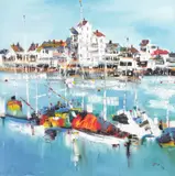 Dragoş Viţelaru, Bărci la Saint Tropez, 2004, ulei pe pânză