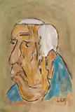 Tia Peltz, Isac Peltz (tatăl artistei), tempera pe carton subțire