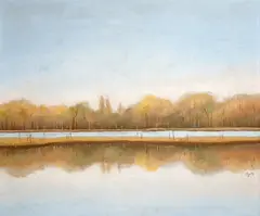 Marcel Bejgu, Vedere din Herăstrău, 1995, ulei pe pânză