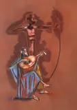 Ion Iancuț, Trup și suflet, pastel pe hârtie
