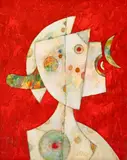 Harry Guttman, Figură abstractă, ulei pe pânză