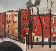 Veneția by Corneliu Baba, 1958-1968, ulei pe carton, offered Nov 2023