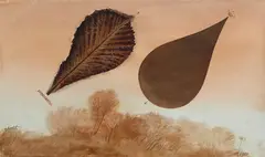 Mircea Milcovitch, La Formule de la Liberté, 1980, tuș și colaj pe hârtie