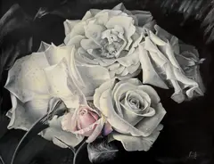 Alfred Rece, Les fleurs du bien, ulei pe pânză